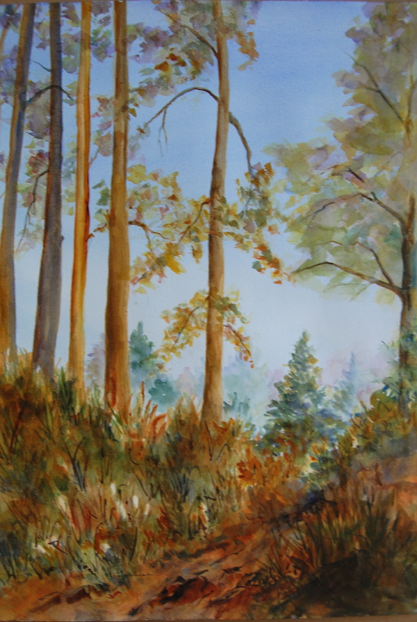 <i>Whitley Dune</i>. Watercolor on paper. Framed, 40 x 32.